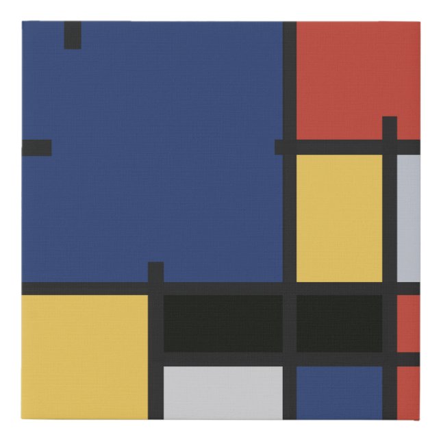 Mondrian’s Box Canvas Print – Modern - Geometric  (Front)