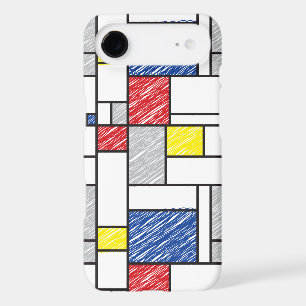 Mondrian Scribbles Minimalist De Stijl Modern Art iPhone 17 Air Case