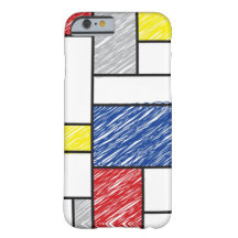 Mondrian Scribbles Minimalist De Stijl Modern Art
