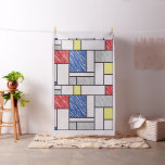 Mondrian Scribbles Minimalist De Stijl Modern Art Fabric