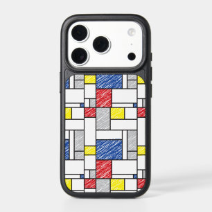Mondrian Scribbles Minimalist De Stijl Modern Art iPhone 17 Pro Case