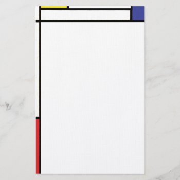 Mondrian Stationery by pigswingproductions at Zazzle