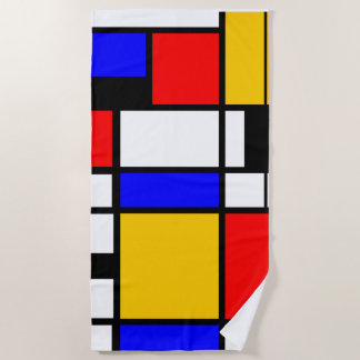 Mondrian style beach towel