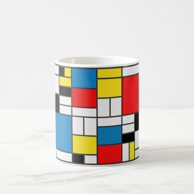 Mondrian Style Coffee Mug (Center)