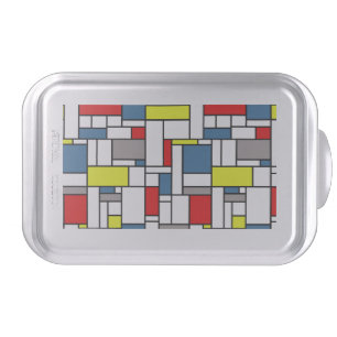 Mondrian style design cake pan