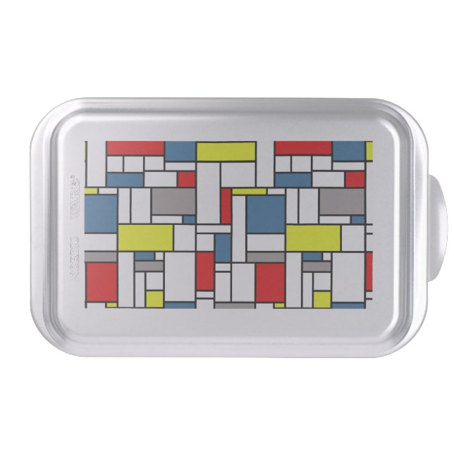 Mondrian style design cake pan (Front)