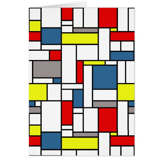 Mondrian style design cards (Front)