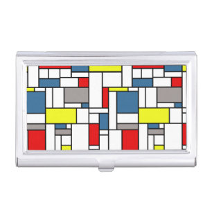 Mondrian style design case for business cards