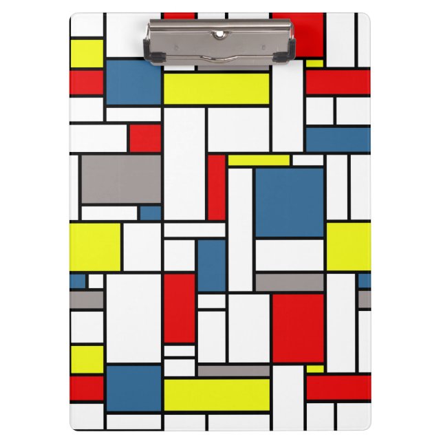 Mondrian style design clipboard (Front)