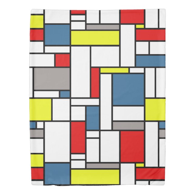 Mondrian style design duvet cover (Front)