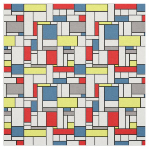 Mondrian style design fabric