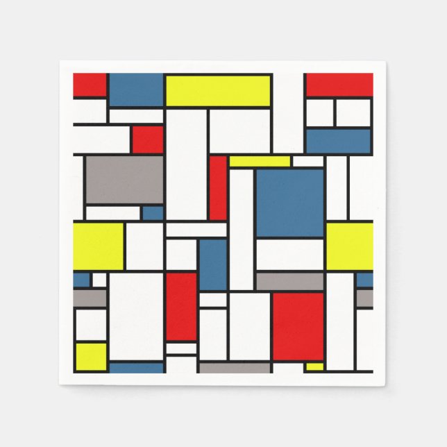 Mondrian style design napkins (Front)