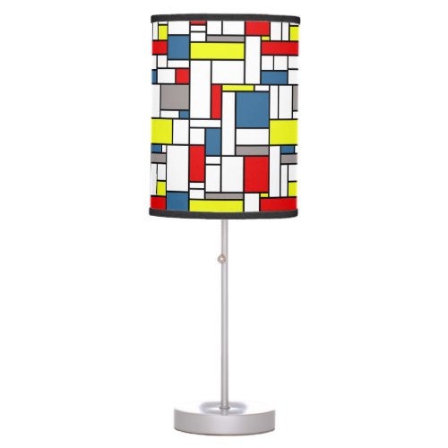 Mondrian style design table lamp