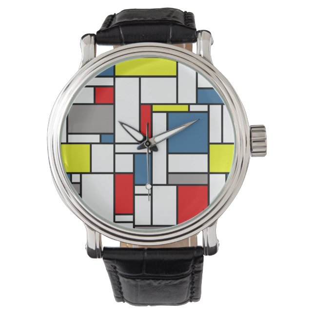 Mondrian style design watch (Front)