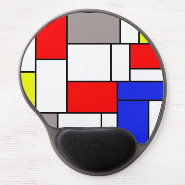 Mondrian style gel mouse pad (Front)