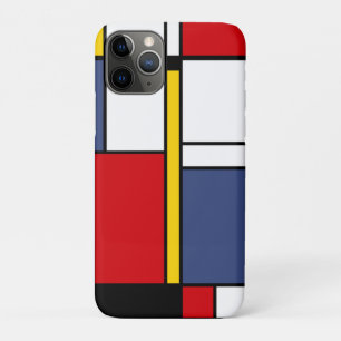 Mondrian Style Modern Abstract Art Design iPhone 11 Pro Case