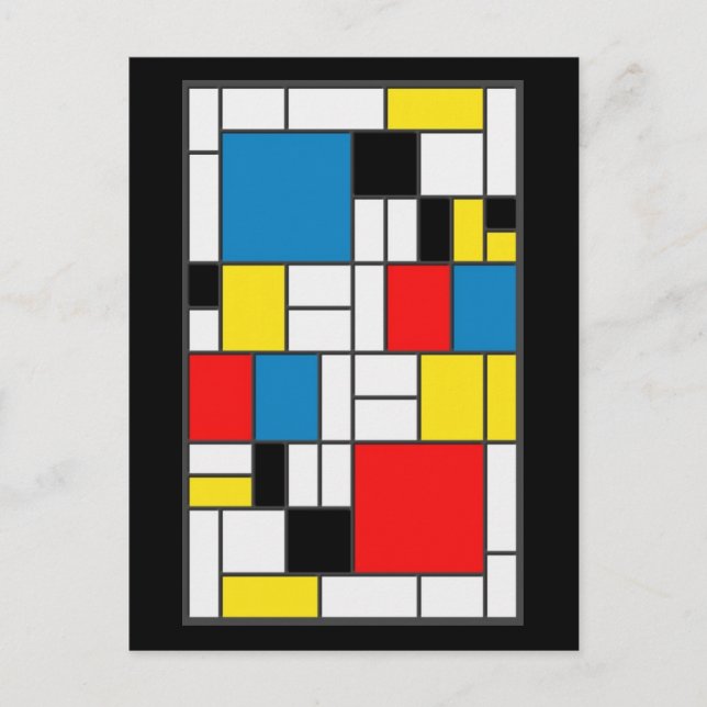 Mondrian Style Postcard (Front)