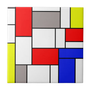 Mondrian style tile