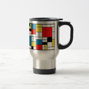 Mondrian Style Travel Mug