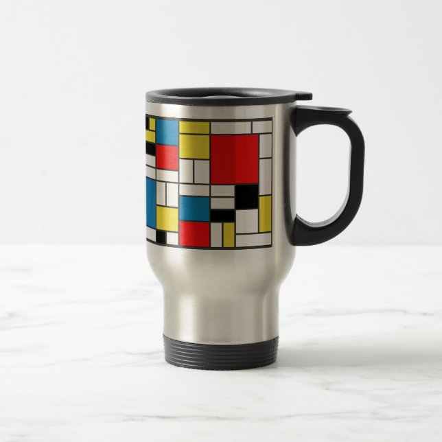 Mondrian Style Travel Mug (Right)