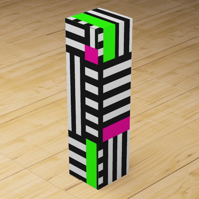 Mondrian style wine box (Back)