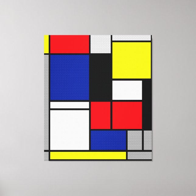 MONDRIAN - TABLEAU No. II - 1921-25  - De Stijl - Canvas Print (Front)