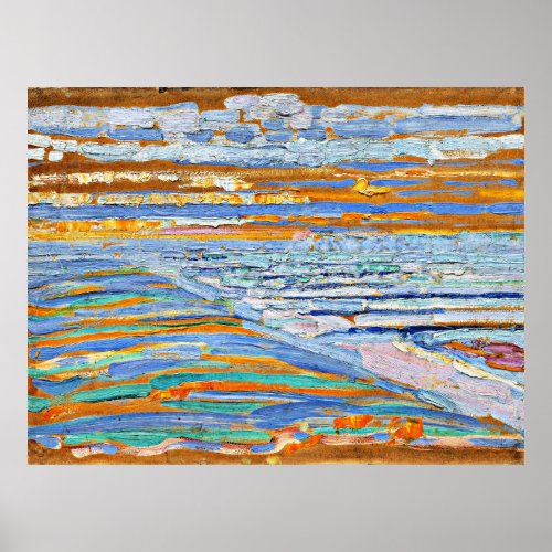 Mondrian _ View from the Dunes with Beach and Pier Poster