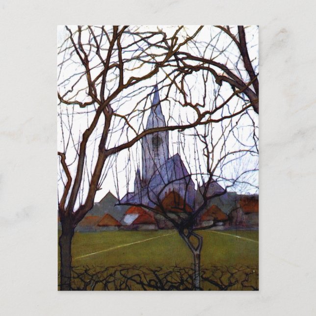 Mondrian - Village Church Postcard (Front)
