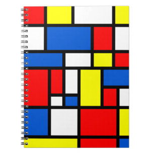 Mondrian Yellow Red Blue Notebook