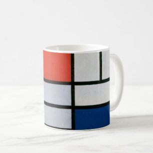 Mondrian's Composition Red, Yellow, Blue, Black Coffee Mug