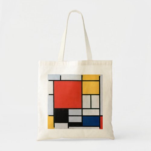 Mondrians Composition Red Yellow Blue Black Tote Bag