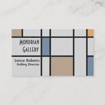 Mondrian's Modern Business Card by artNimages at Zazzle
