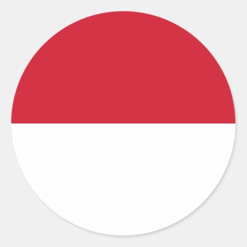 Mongasque Flag Flag of Monaco Classic Round Sticker