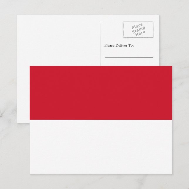 Monégasque Flag, Flag of Monaco Postcard (Front/Back)