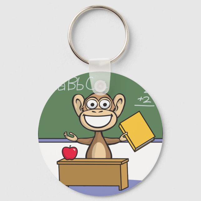 Moneky Teacher Keychain (Front)
