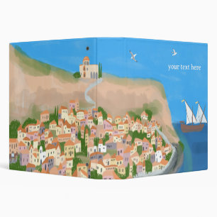 Monemvasia Greece Island Travel Europe CUSTOM 3 Ring Binder