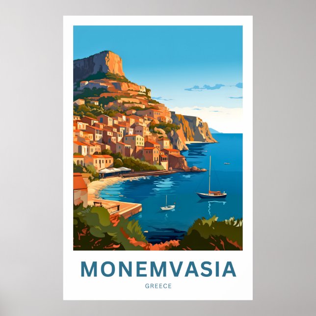 Monemvasia Greece Travel Print (Front)
