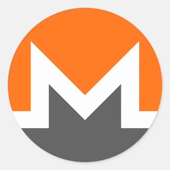 Monero Cryptocurrency Logo Classic Round Sticker (Front)