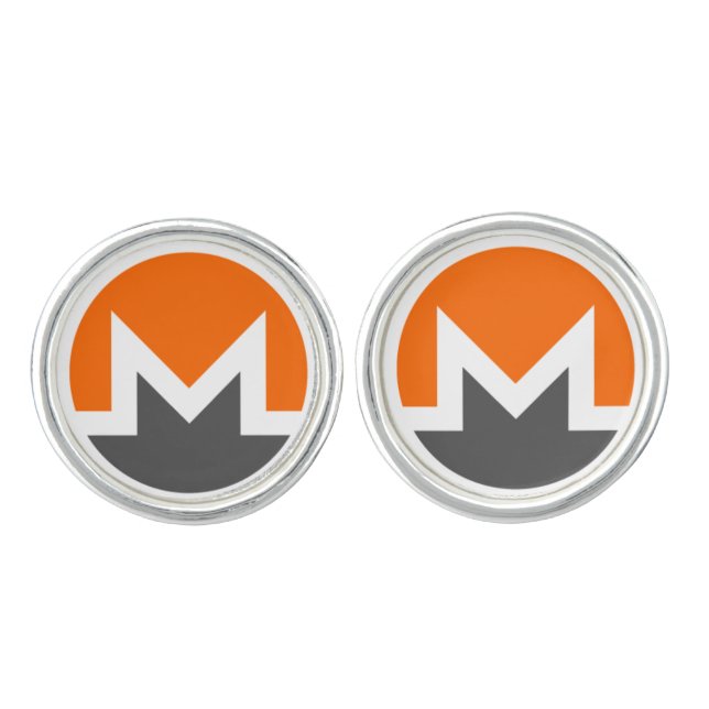 Monero Cufflinks, Silver Plated Cufflinks (Front)