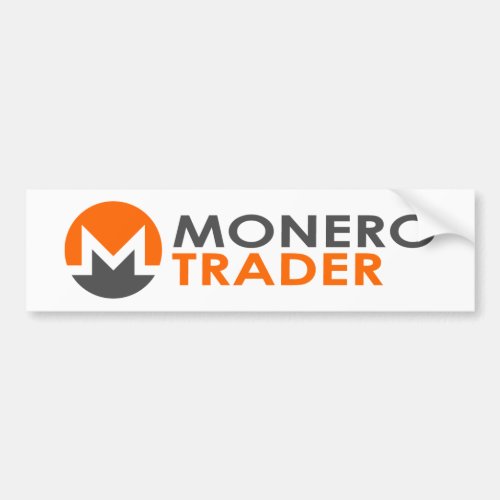 Monero Trader Logo Symbol Crypto Bumper Sticker