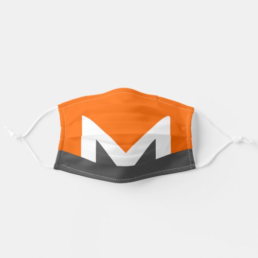 Monero XMR Cloth Face Mask (Front, Unfolded)