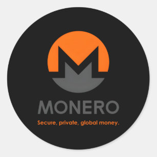 Monero Xmr Secure Private Global Classic Round Sticker