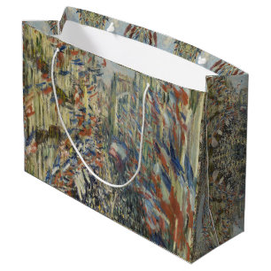 Monet 1878 The Rue Montorgueil in Paris Large Gift Bag