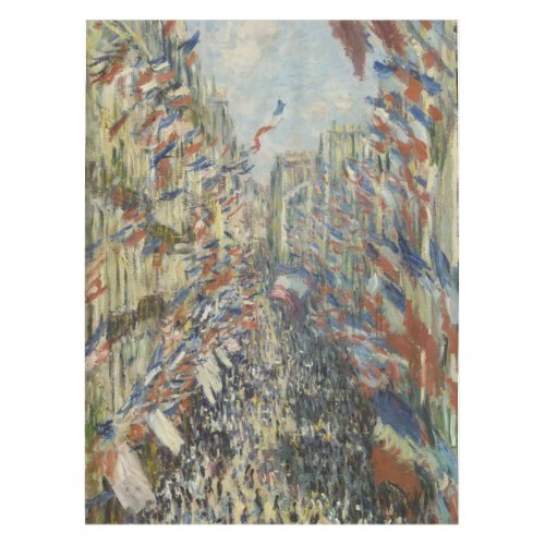 Monet 1878 The Rue Montorgueil in Paris Tablecloth