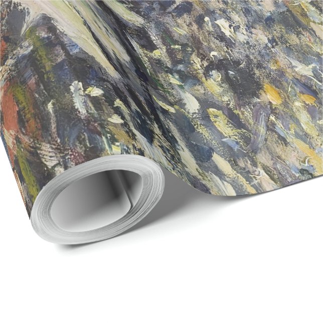 Monet 1878 The Rue Montorgueil in Paris Wrapping Paper (Roll Corner)