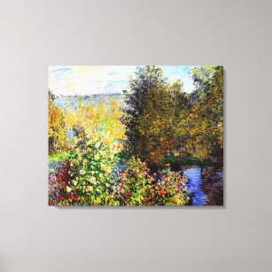 Monet - A Corner of the Garden at Montgeron Canvas Print