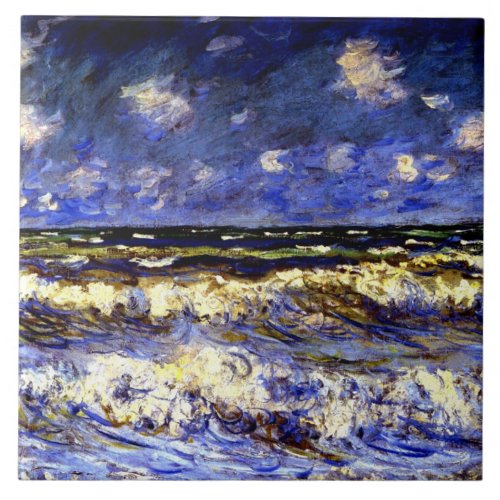 Monet _ A Stormy Sea Ceramic Tile