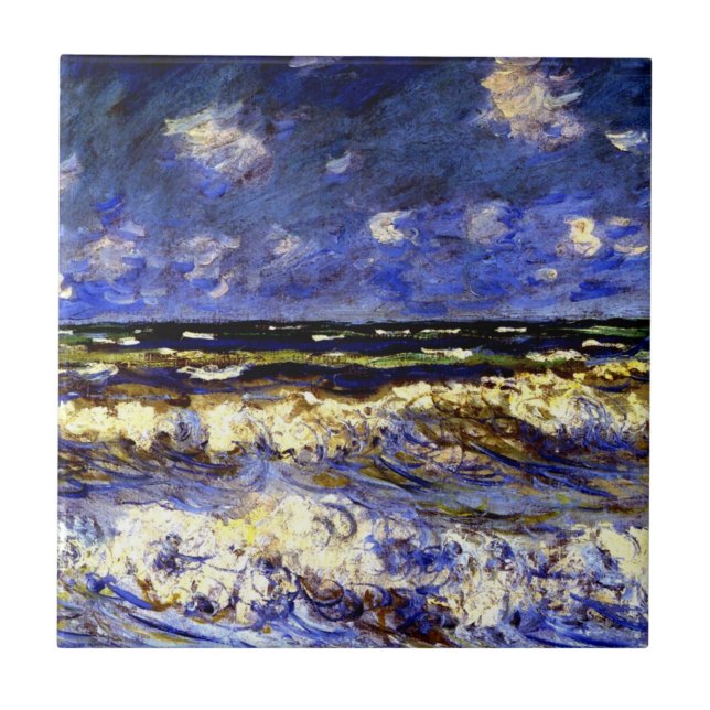 Monet - A Stormy Sea Ceramic Tile (Front)
