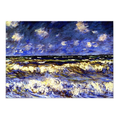 Monet _ A Stormy Sea fine art painting Photo Print