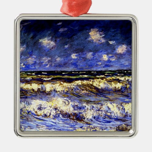 Monet _ A Stormy Sea  Metal Ornament